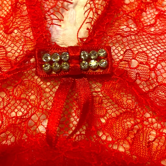 NWOT Luxury Italian Lace and tulle Babydoll Halter lingerie camisole , size M - Picture 5 of 8